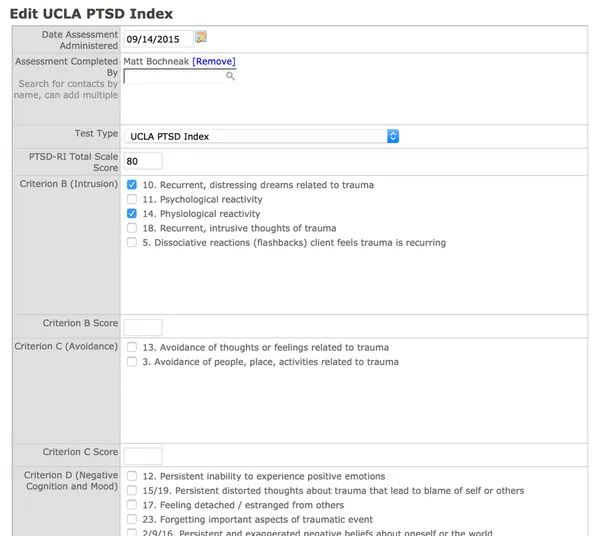 Edit UCLA PTSD Index.