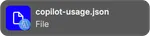 Copilot usage JSON file.