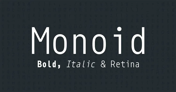 example of the monoid font.